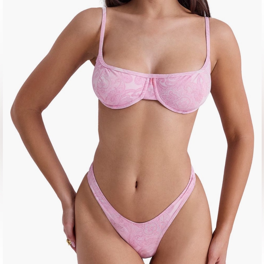 House of CB Pink Paisley Bikini